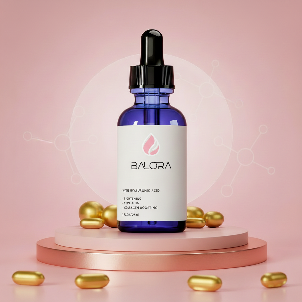Balora serum med rosa plattform