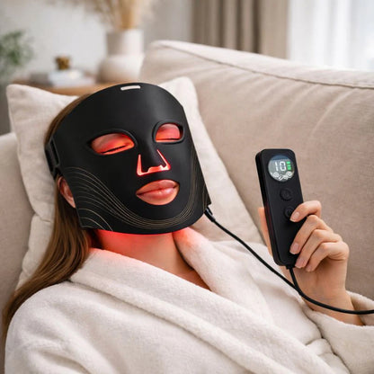 Balora LED Ansiktsmask 7 Färger Ljusterapi – Anti-Aging & Aknebehandling Hemma