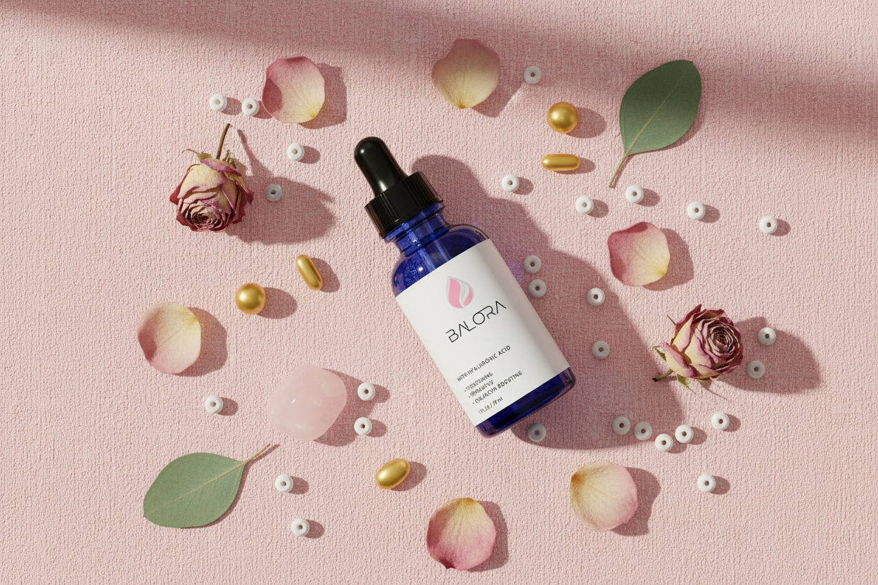 Flat lay med GHK-Cu serum