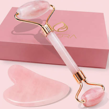 Gua Sha Kit Rosa Bakgrund