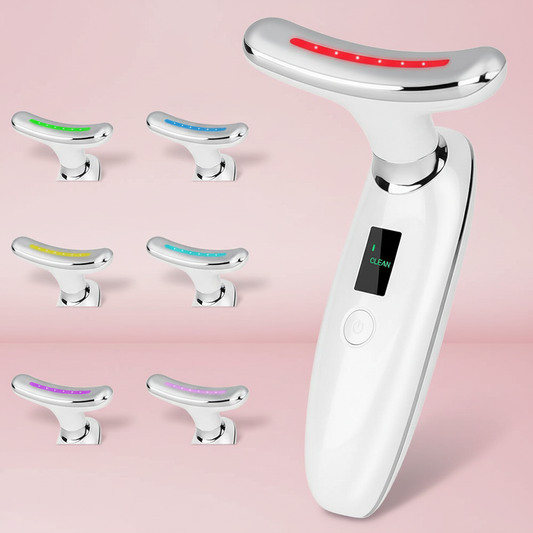 LED Ansiktsmassage Rosa Bakgrund