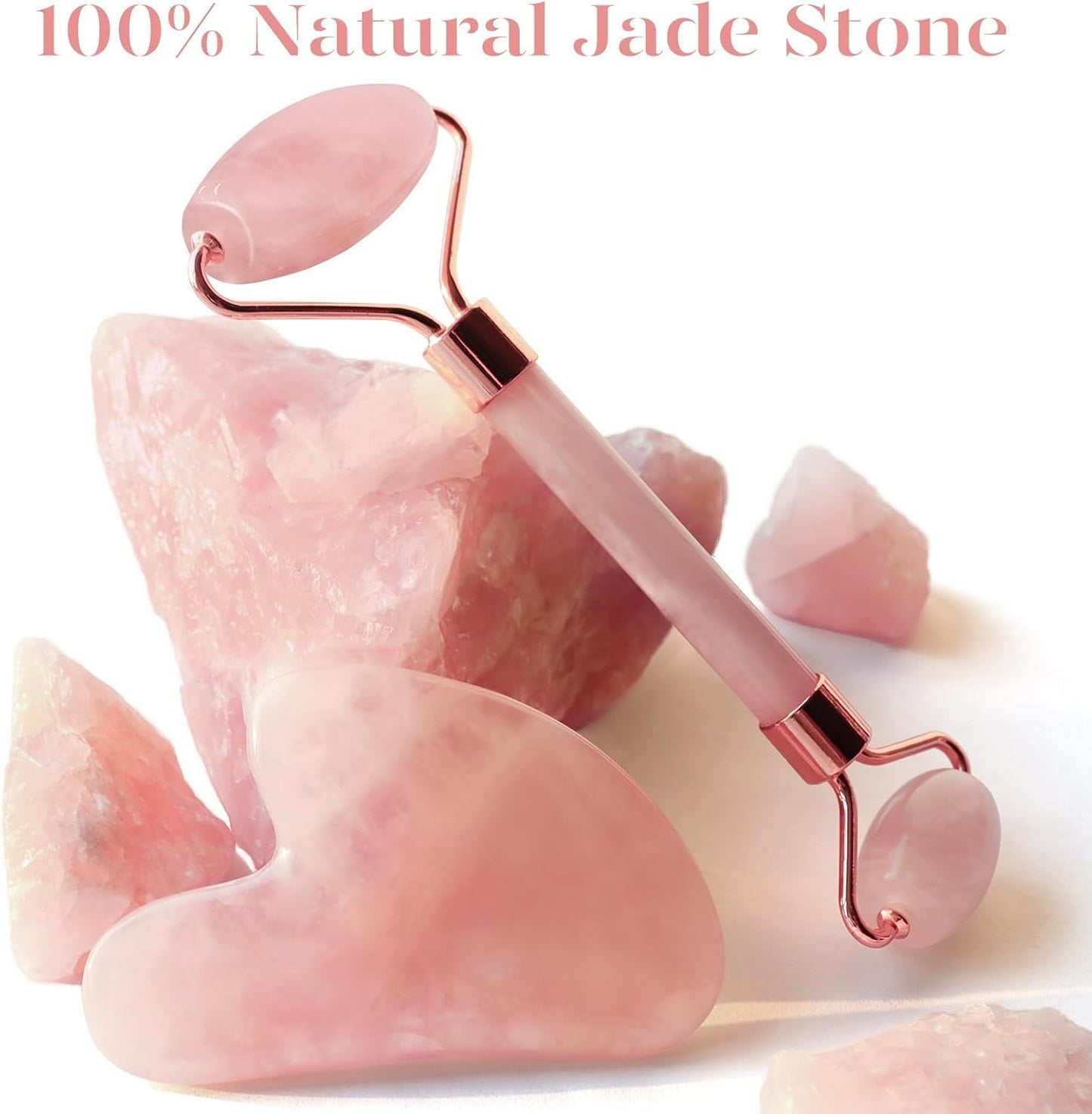 Balora Gua Sha & Jade Roller Set – Ansiktsmassage för Lyft & Avsvällning
