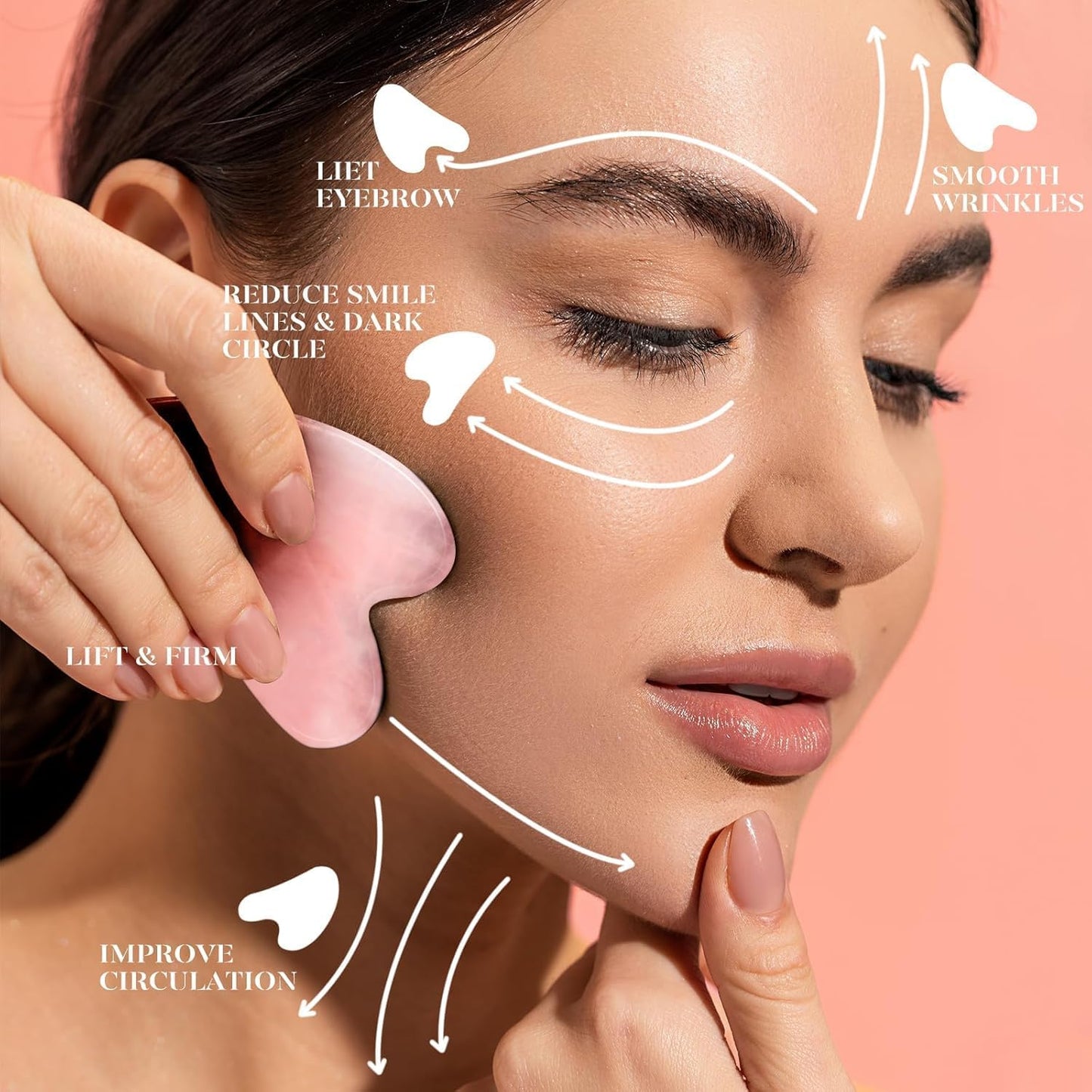 Balora Gua Sha & Jade Roller Set – Ansiktsmassage för Lyft & Avsvällning